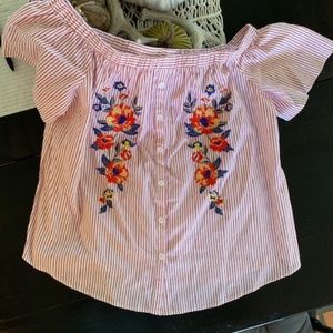 Jealous Tomato cotton off shoulder top